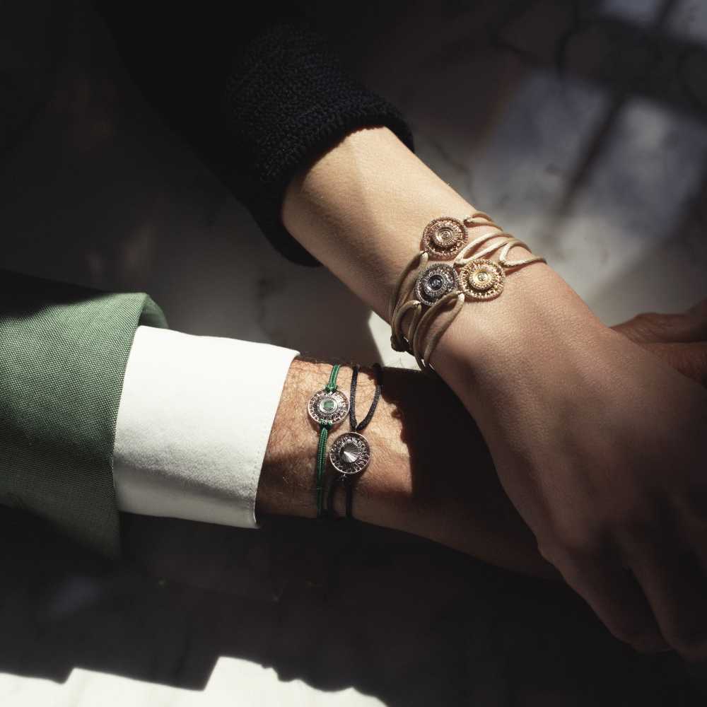 Bracelet Jeton émeraude