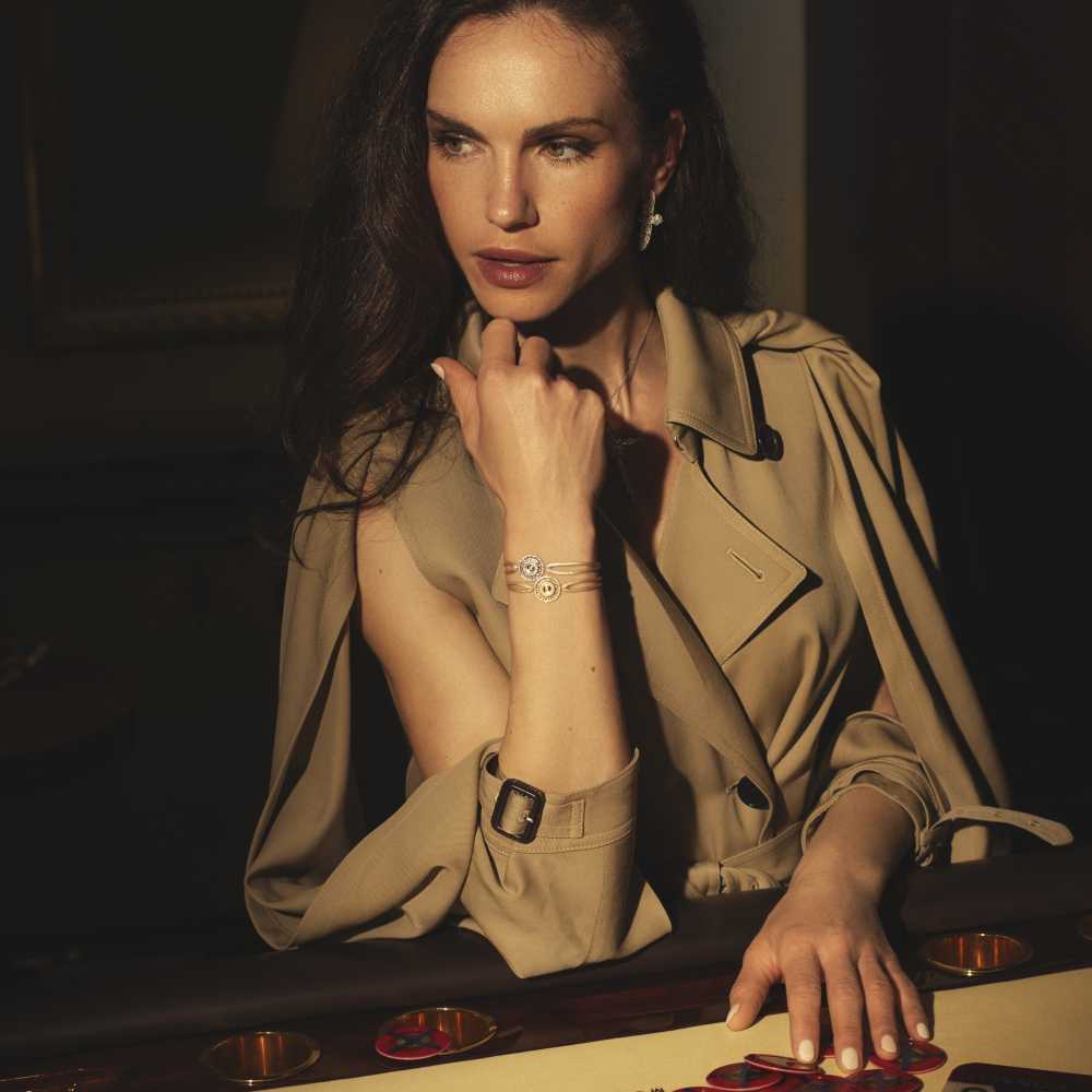 Bracelet Jeton Or et Diamant