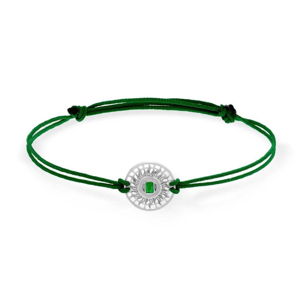 Bracelet Jeton émeraude