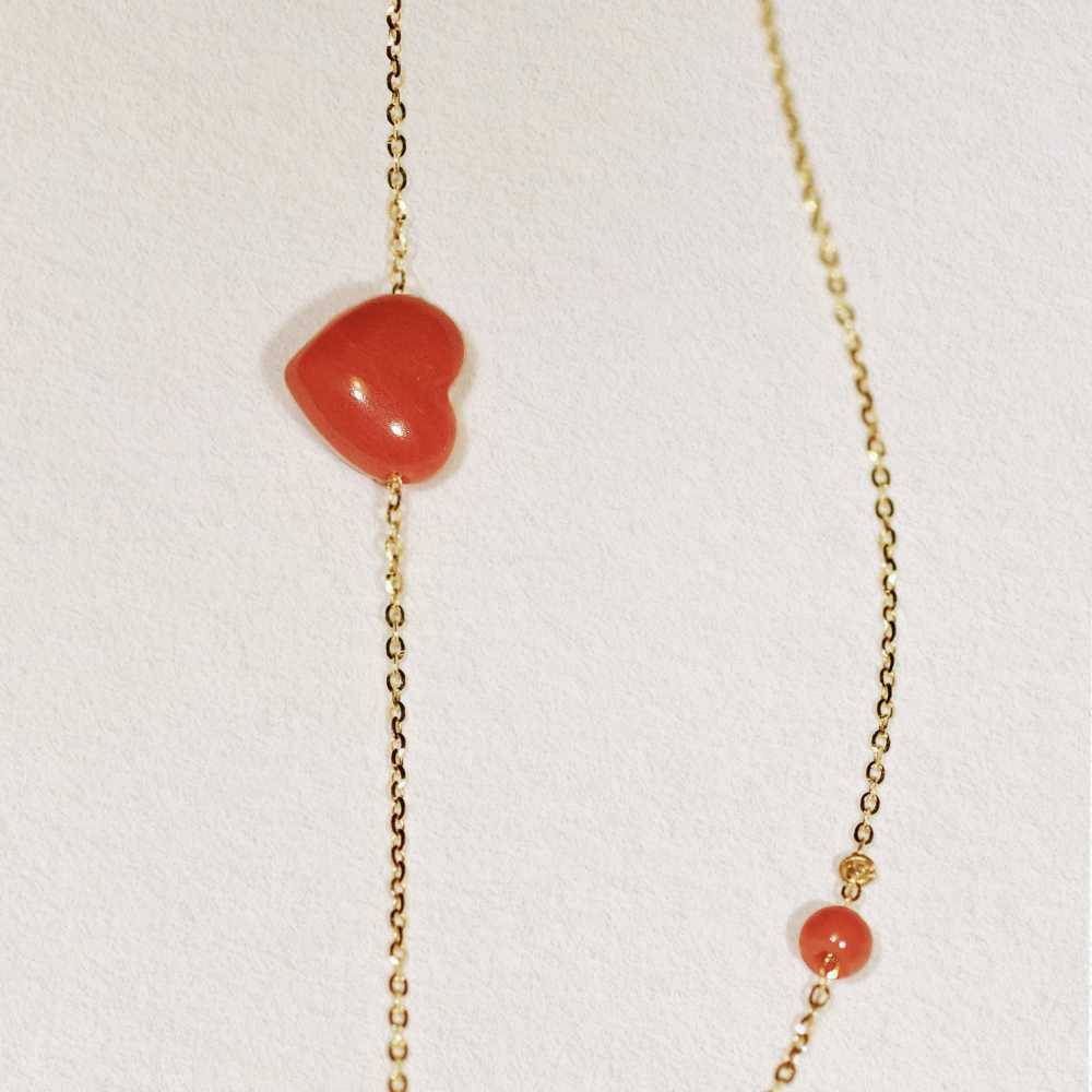 Coral Heart Necklace