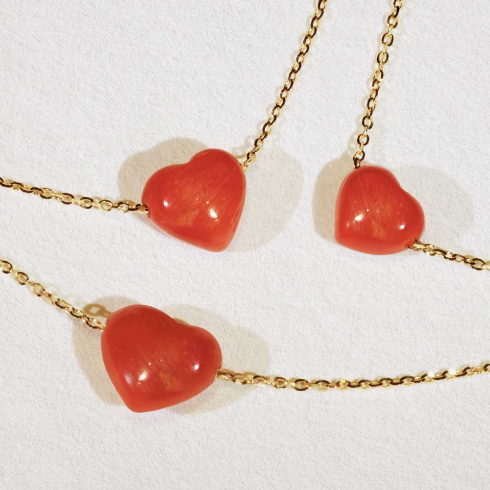 Coral Heart Necklace