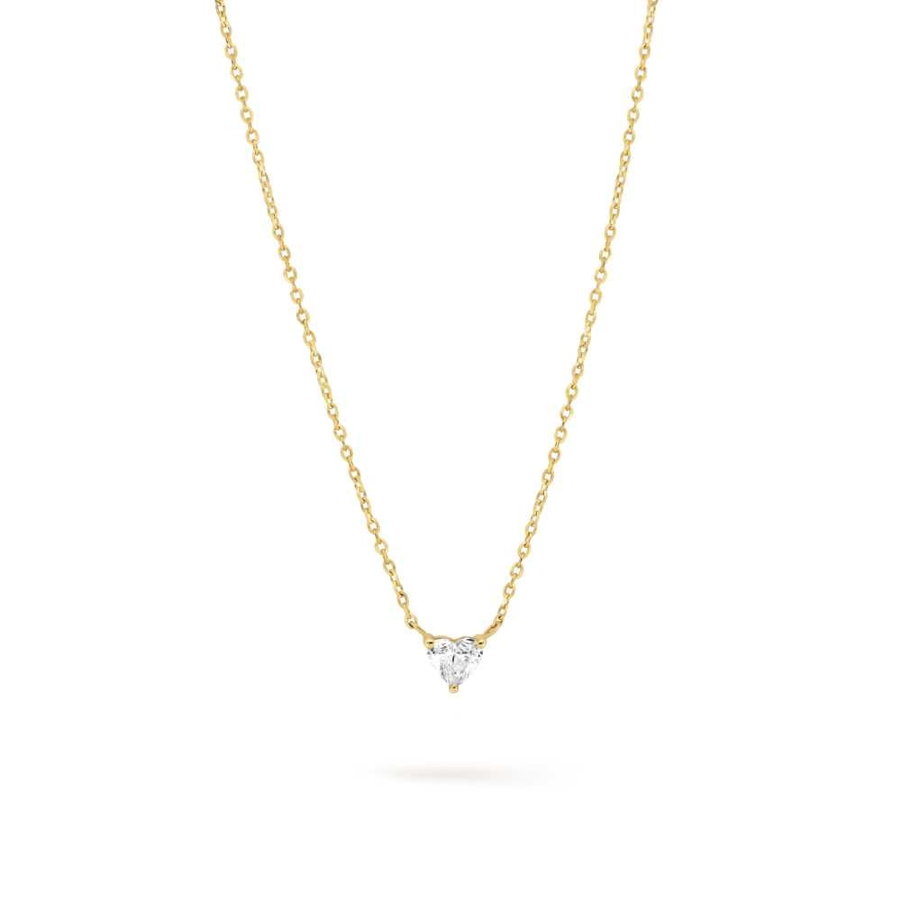 Heart solitaire necklace