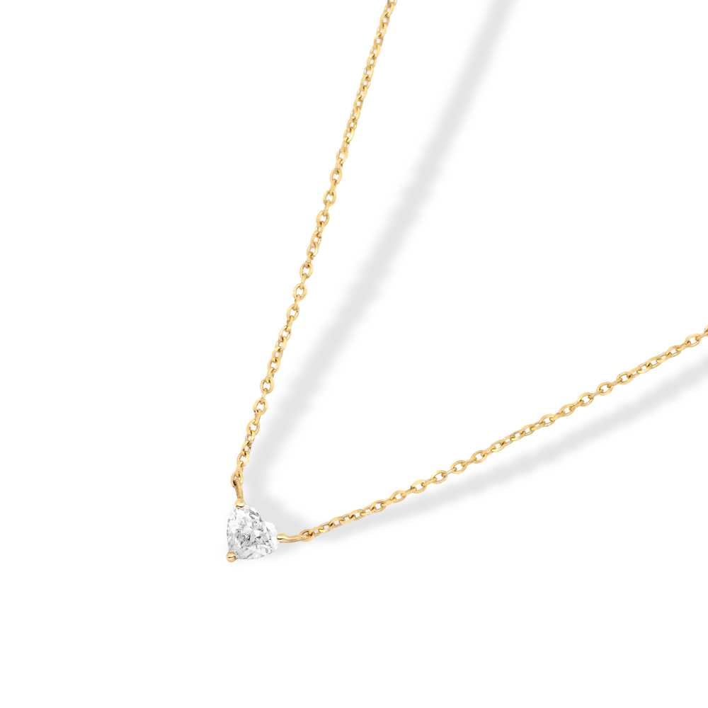 Heart solitaire necklace