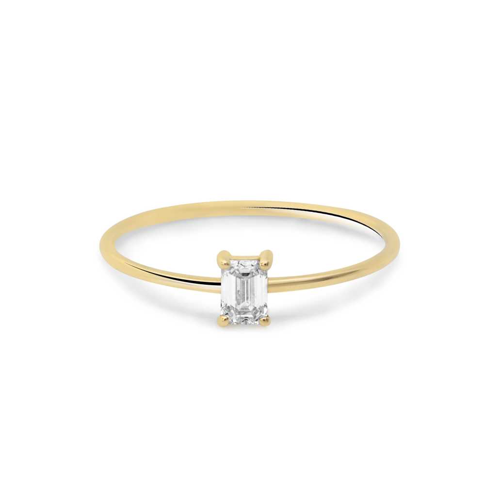 Bague solitaire émeraude