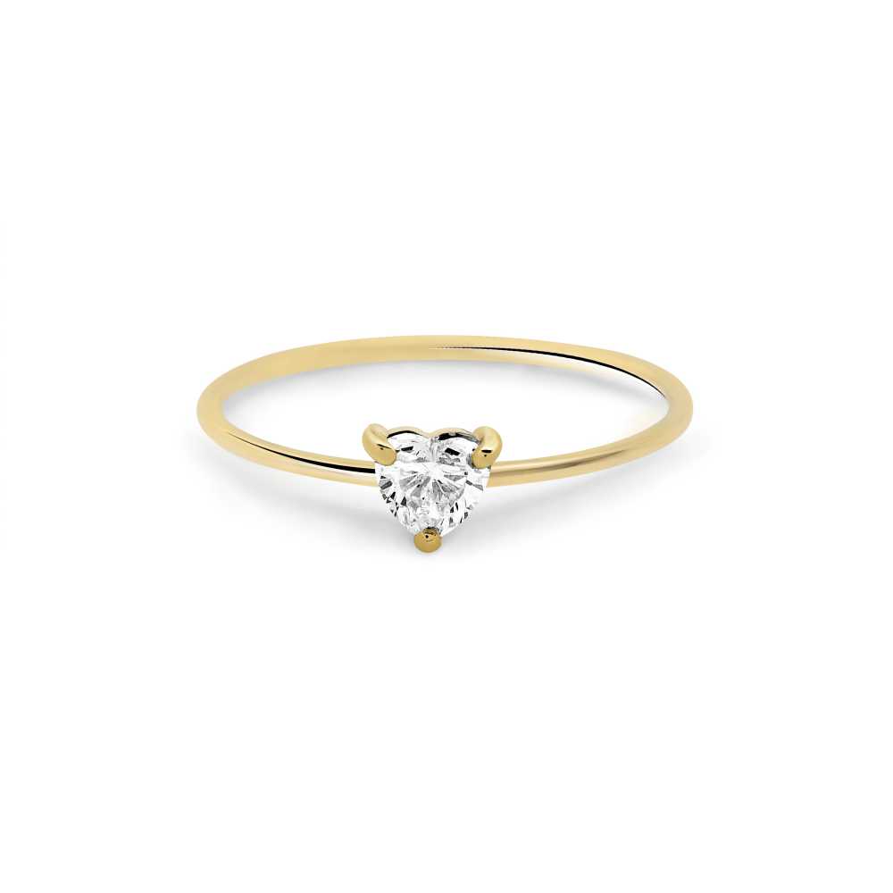 Bague solitaire coeur