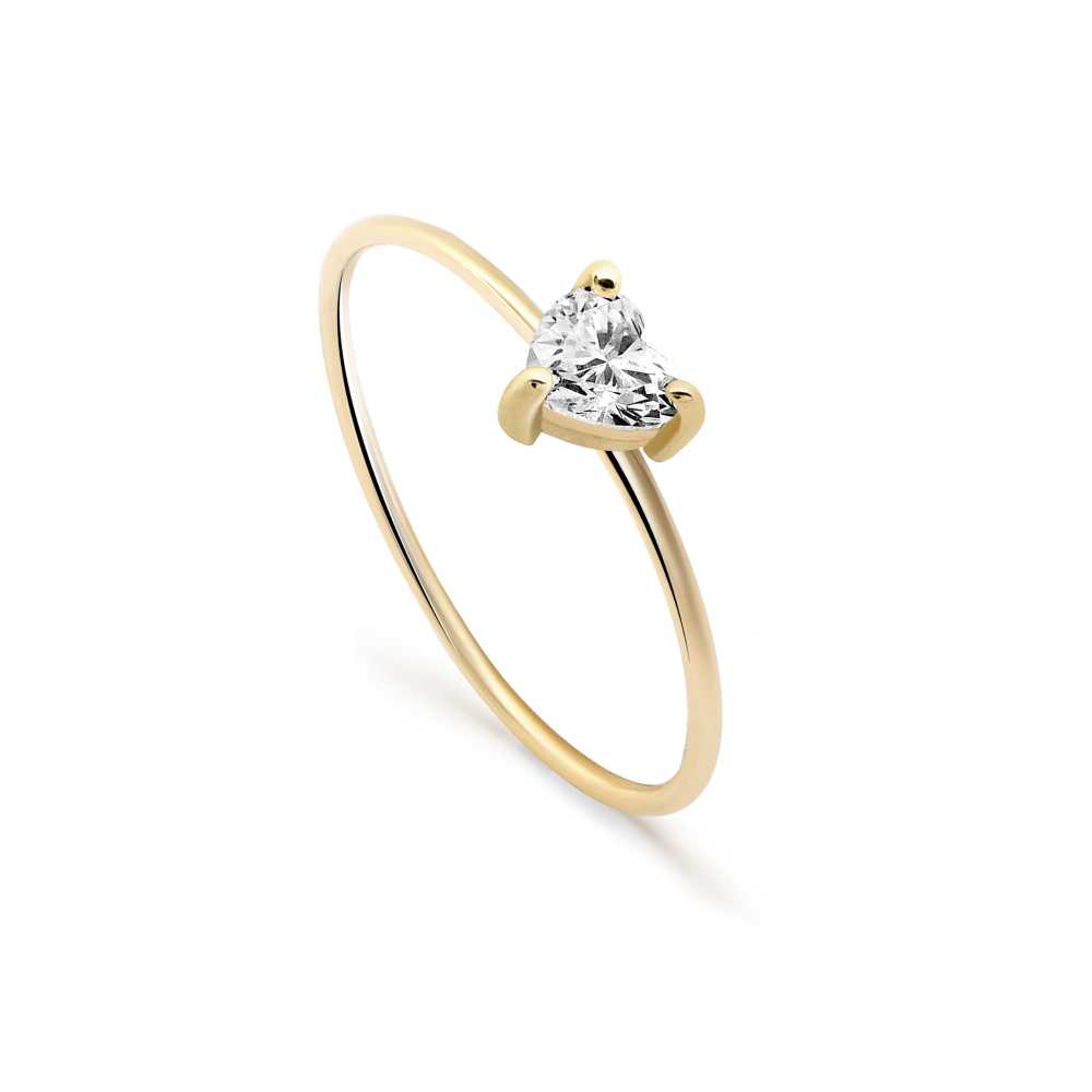 Bague solitaire coeur