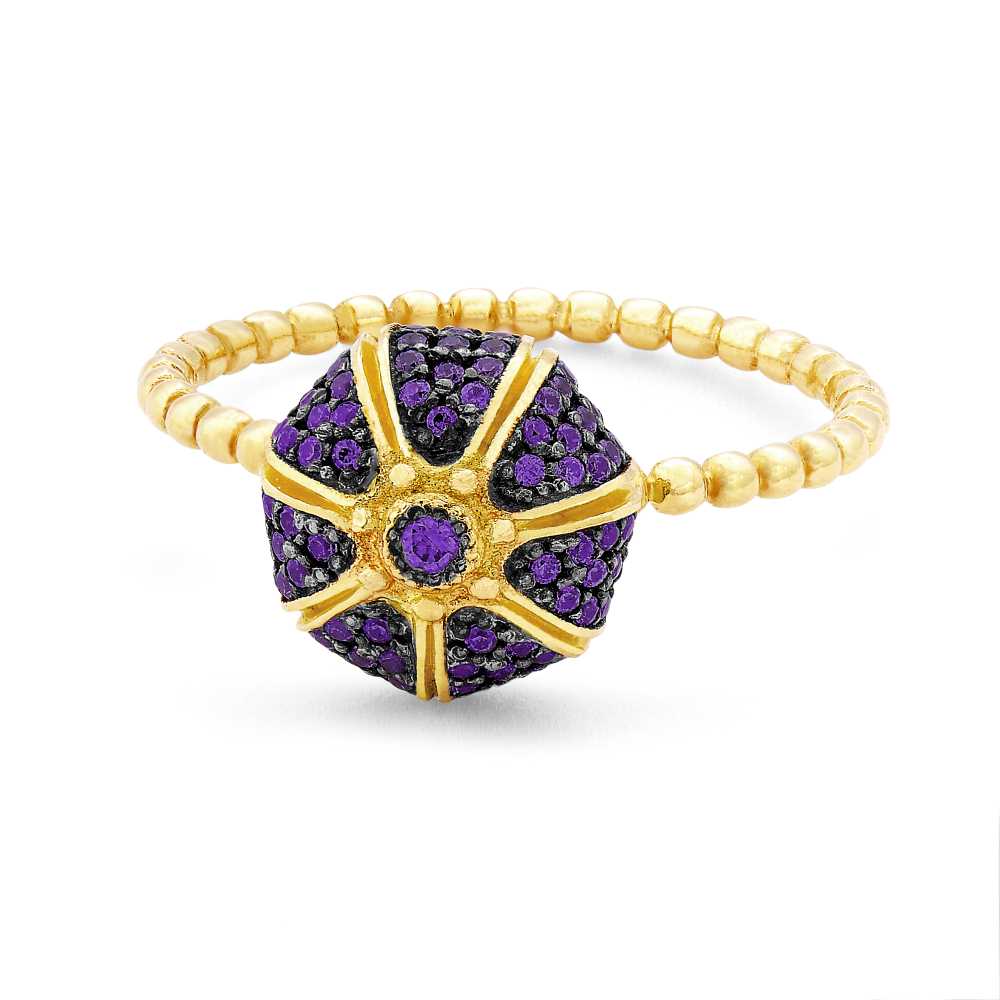 Bague Oursin MINI tanzanites