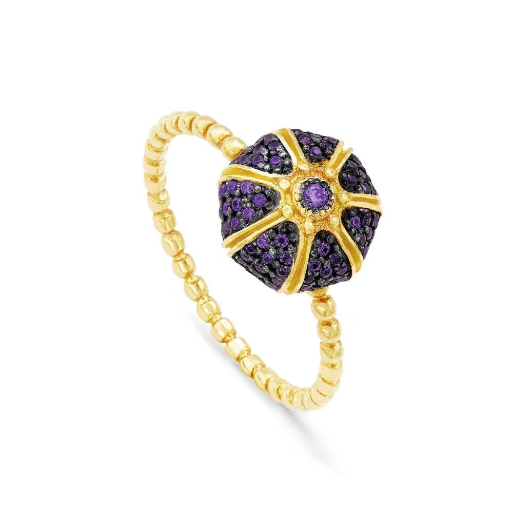 Bague Oursin MINI tanzanites