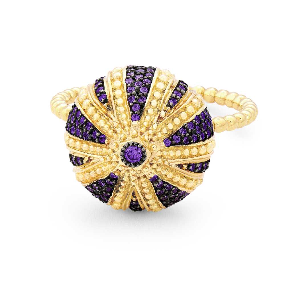 MM tanzanite sea urchin ring